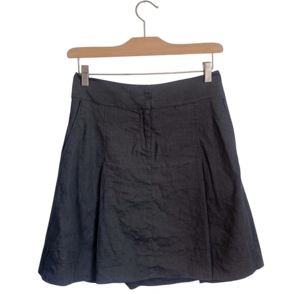 Eileen Fisher Gray Linen Blend Midi Pocket Skirt W-404 Size XS - Picture 1 of 7